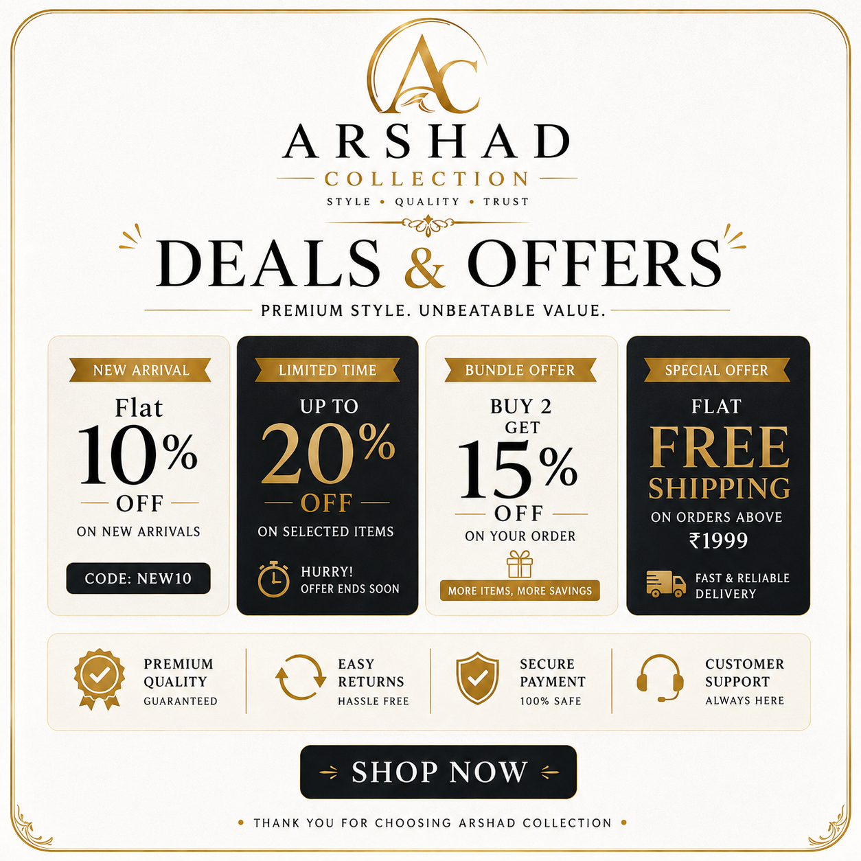 Deals & Offers — Arshad Collection