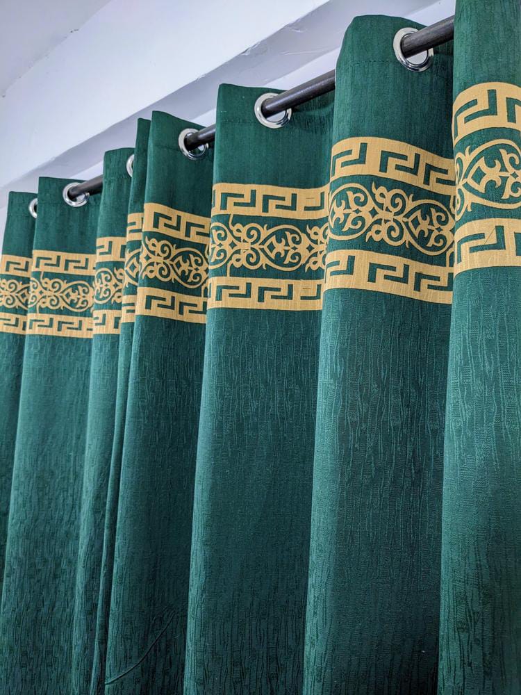 Self Jacquard Motif Curtain 92×55in - Arshad Collection | Arshad Collection